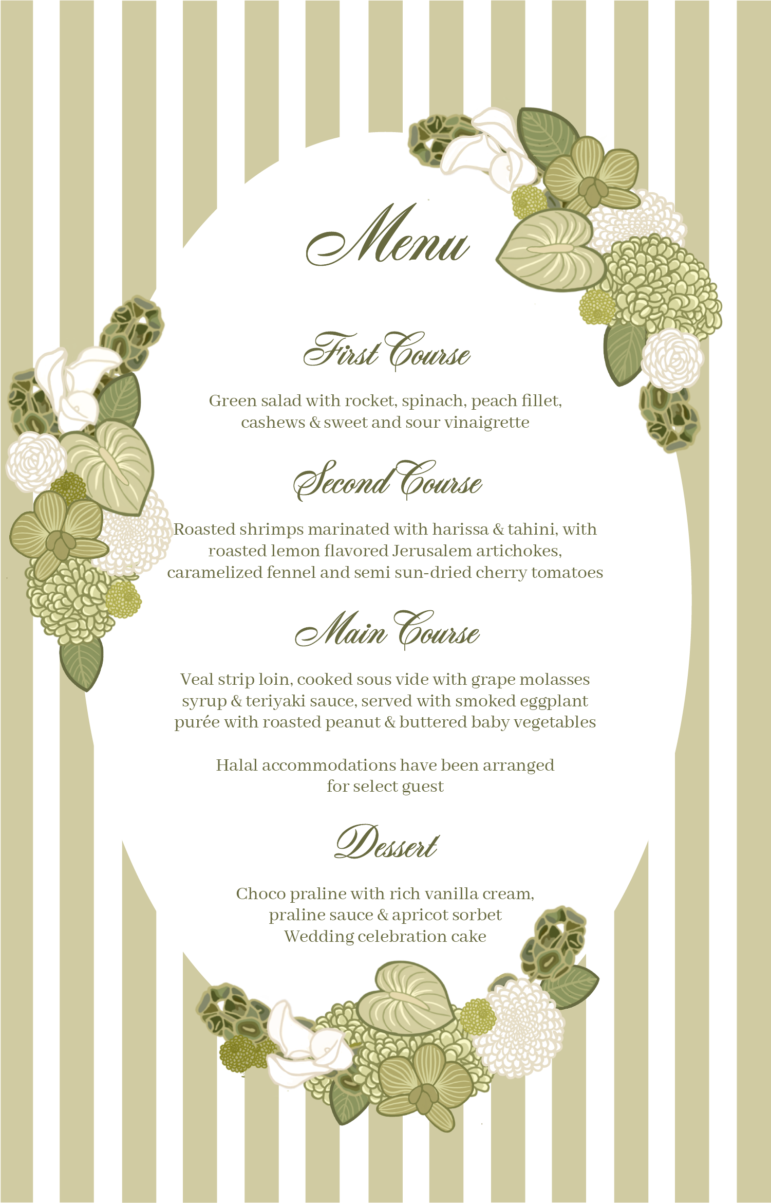 Menu card